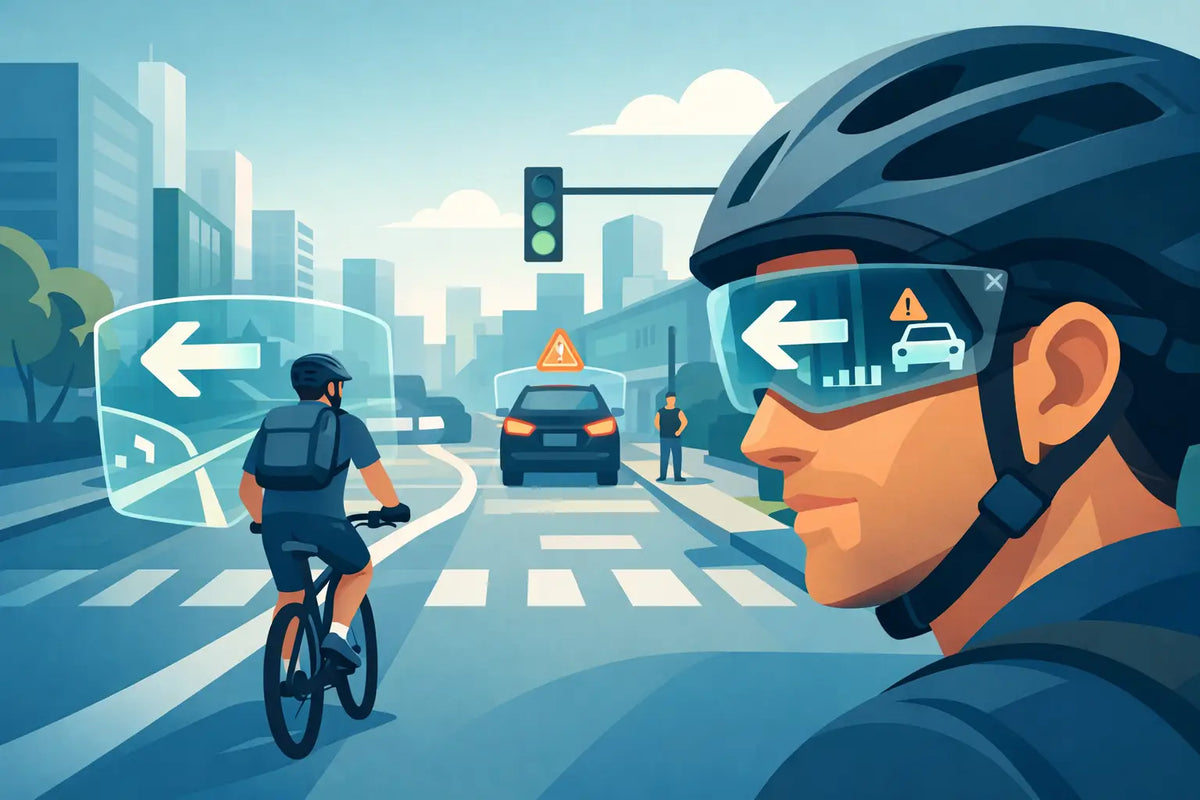 Heads Up Cycling Display for Safer City Rides