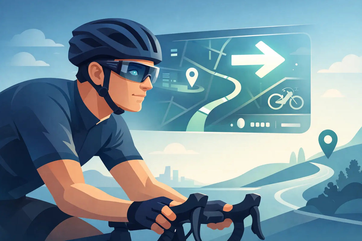 Smart Glasses Cycling Navigation Display